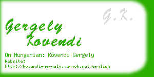 gergely kovendi business card