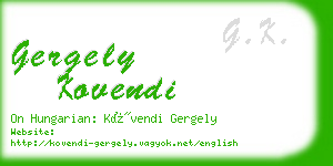 gergely kovendi business card